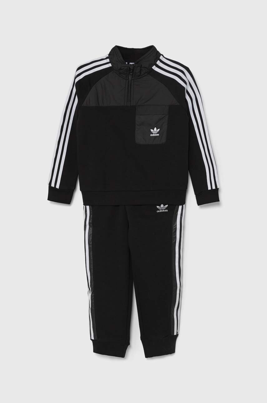 H25253 Dětská tepláková souprava adidas Originals H25253, barva černá | ANSWEAR.cz