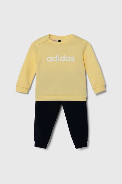 Dětská tepláková souprava adidas I LIN FLOG žlutá barva, IZ4970