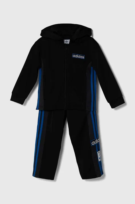 Дитячий спортивний костюм adidas Originals FZ HOODIE SET колір чорний IW3589