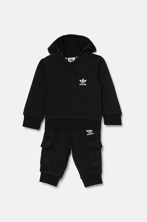 Dětská tepláková souprava adidas Originals HOODIE SET černá barva, IW1007