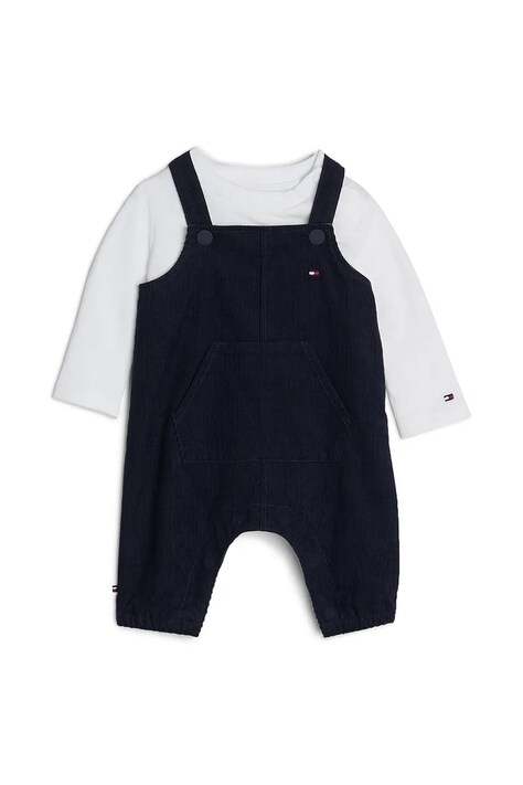 Tommy Hilfiger set de bumbac pentru bebelusi culoarea negru, KN0KN01920