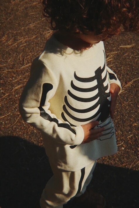 Konges Sløjd trening copii HALLOWEEN SKELETON SET culoarea bej, KS102184