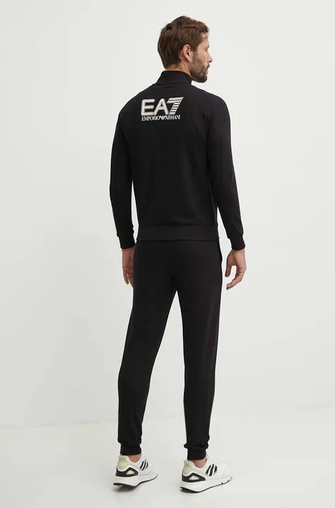 Хлопковый спортивный костюм EA7 Emporio Armani цвет чёрный PJVRZ.6DPV57