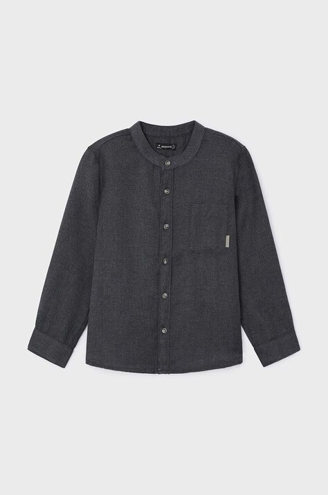 Детская рубашка Mayoral цвет серый 4111