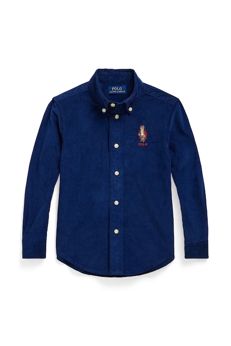 Polo Ralph Lauren gyerek ing pamutból sötétkék, 322878882003