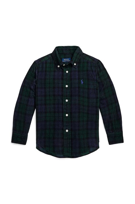 Polo Ralph Lauren camasa copii culoarea albastru marin, 322878883001