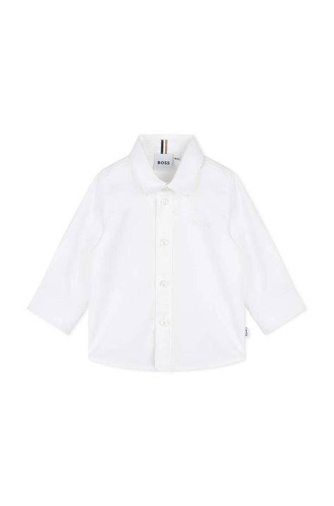 BOSS camicia di cotone per neonato colore bianco J51253