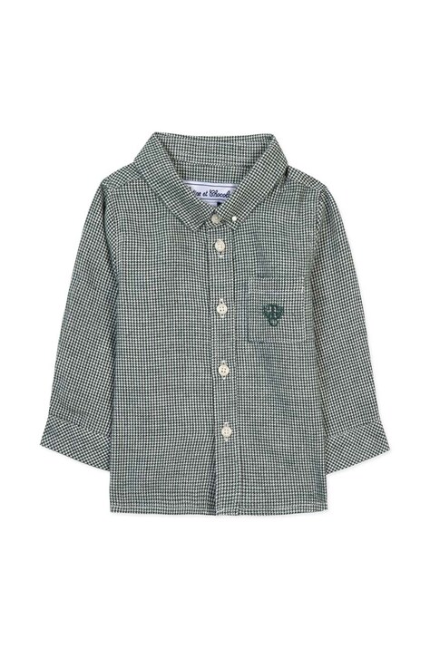 Детская хлопковая рубашка Tartine et Chocolat цвет зелёный TZ12131