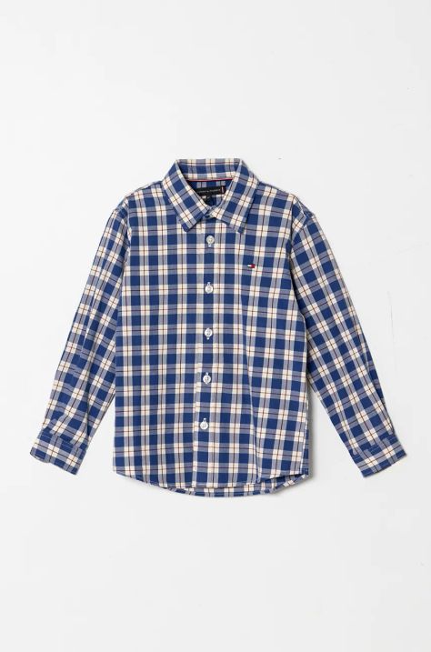 Tommy Hilfiger camicia per bambini colore blu KB0KB09259