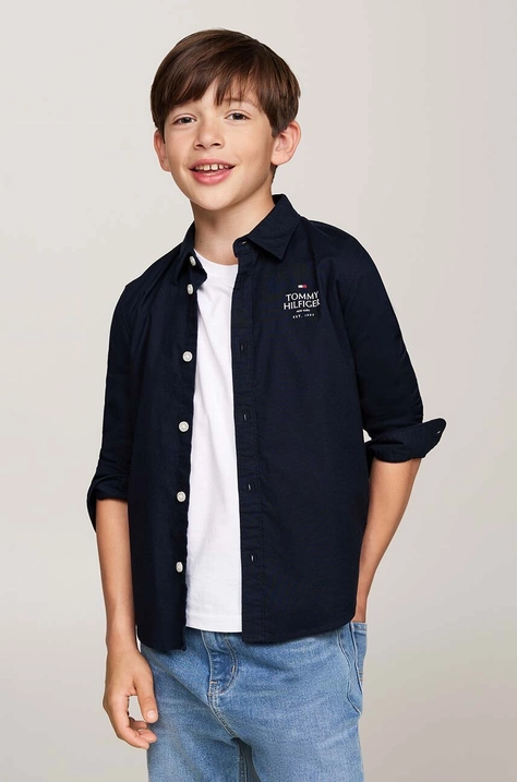 Tommy Hilfiger camicia per bambini colore blu navy KB0KB09265