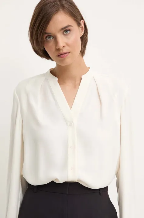 Calvin Klein camasa femei, culoarea bej, regular, K20K207167