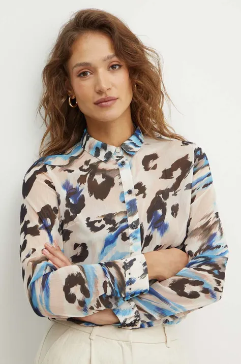 Košile Guess CLOUIS dámská, regular, s klasickým límcem, W4YH65 WDW82