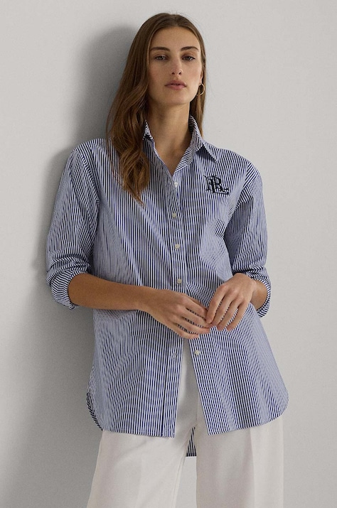 Lauren Ralph Lauren camasa femei, cu guler clasic, relaxed, 200932539