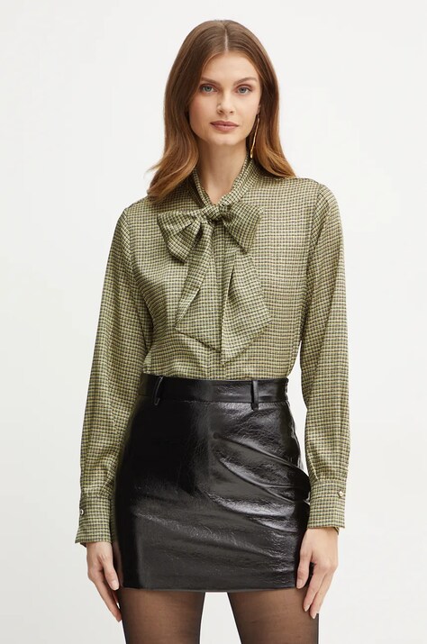 Сорочка Liu Jo жіноча колір зелений regular в'язане декольте WF4207 T1140