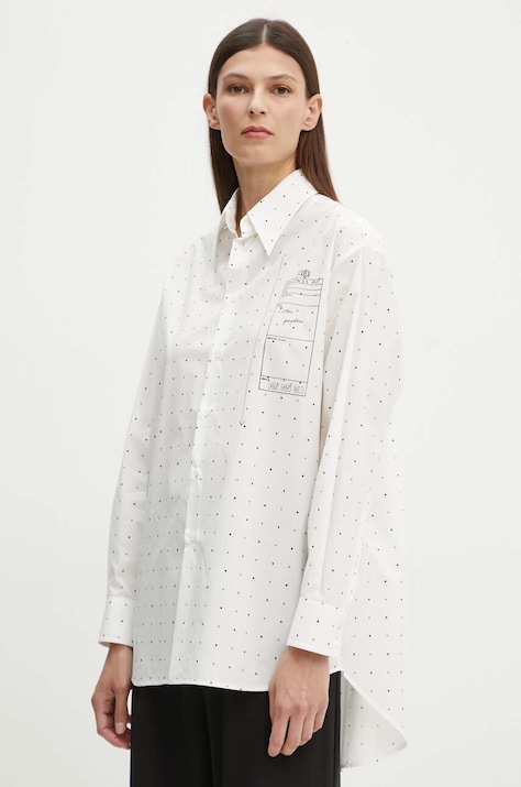MM6 Maison Margiela cotton shirt women's white color S52DT0014