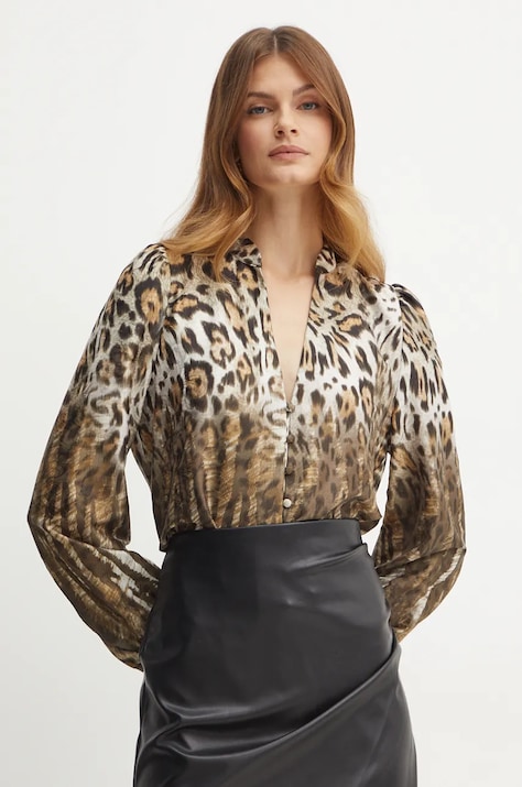 Сорочка Guess RITA жіноча колір коричневий regular W4BH66 WGLK2