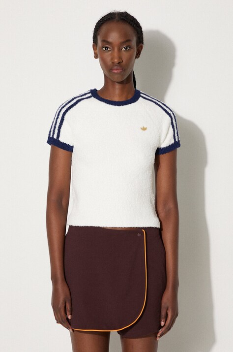 Футболка adidas Originals Knit женская цвет белый IX0945