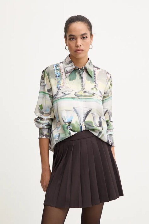 MSGM camasa x Jan De Vliegher femei, cu guler clasic, relaxed, 3742MDE16.247859