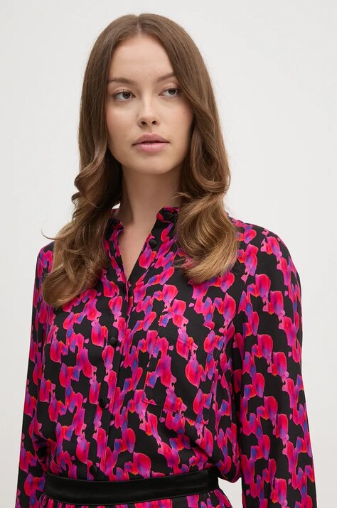 Košeľa La Petite Française PFCHAMAREE dámska, ružová farba, regular, s klasickým golierom, PFCHAMAREE