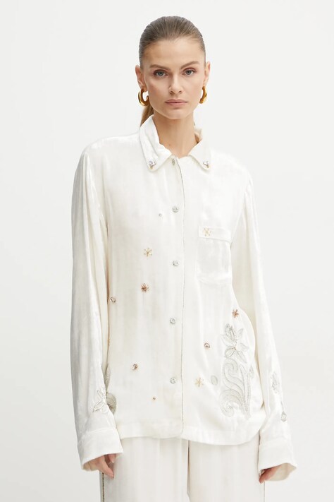 Forte Forte ing női, galléros, bézs, regular, 13257_my shirt
