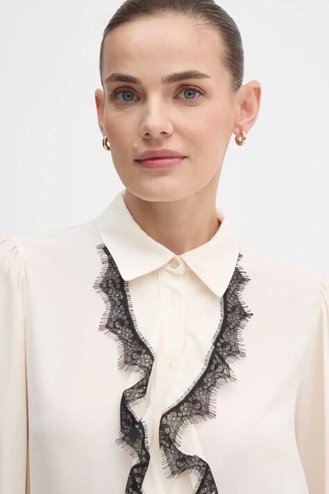 Рубашка Artigli женская цвет бежевый regular классический воротник ACCA000261