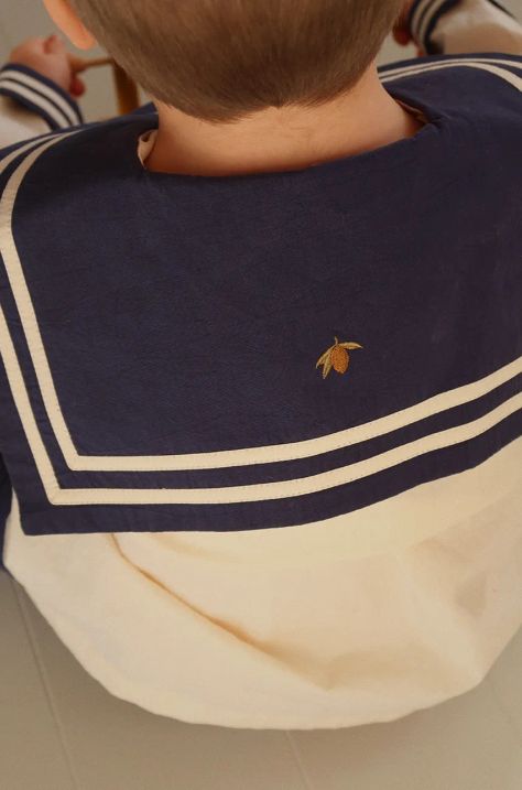 Konges Sløjd koszula bawełniana dziecięca SAILOR SHIRT GOTS kolor granatowy KS102095