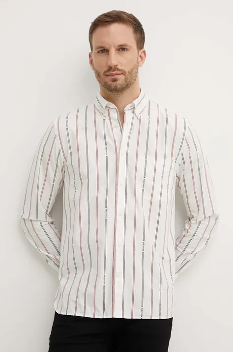 Бавовняна сорочка Tommy Hilfiger чоловіча колір білий regular комір button-down MW0MW35765