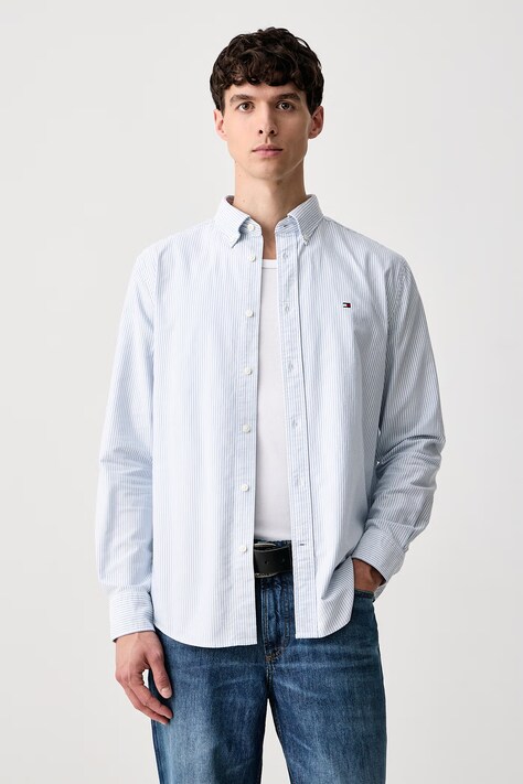 Tommy Hilfiger Koszula męska bawełniana niebieska MW0MW36238