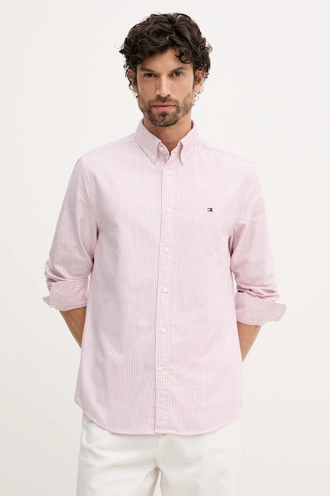 Pamučna košulja Tommy Hilfiger boja: plava, regular, s button-down ovratnikom, MW0MW36238