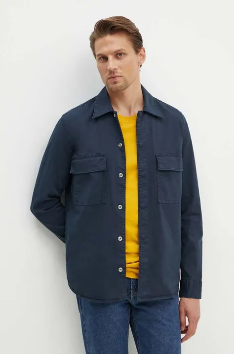 Рубашка Marc O'Polo мужская цвет синий regular классический воротник 426010874104