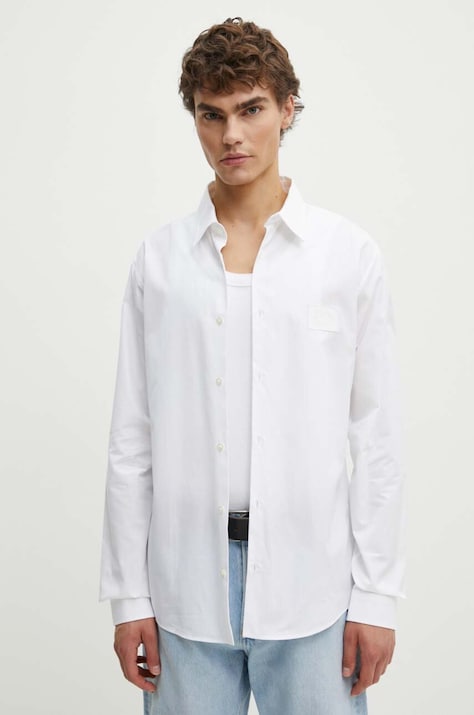 Iceberg camasa din bumbac barbati, culoarea alb, cu guler clasic, regular, G060 0115
