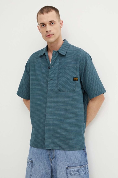 Ленена риза G-Star със свободна кройка с класическа яка D24299-D533