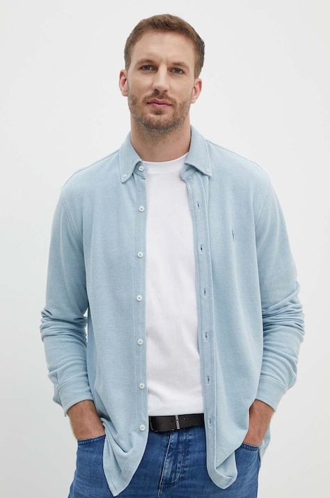 Бавовняна сорочка Polo Ralph Lauren чоловіча regular комір button-down 710942864