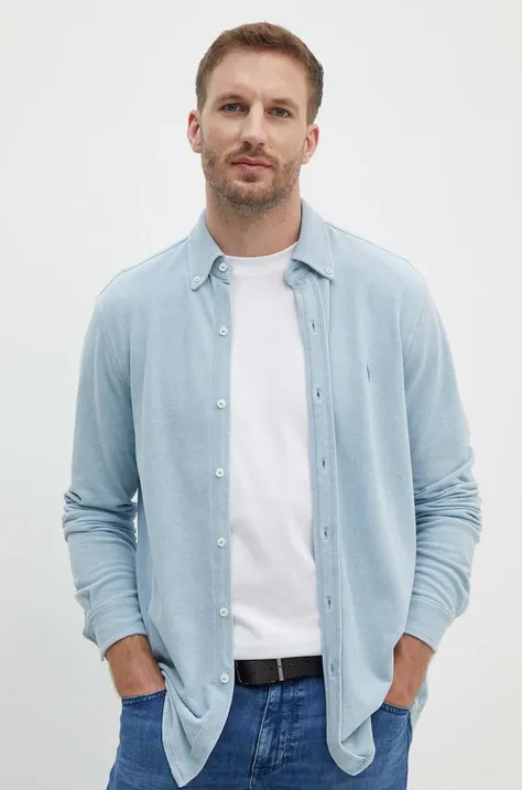 Polo Ralph Lauren camicia in cotone uomo colore blu  710942864
