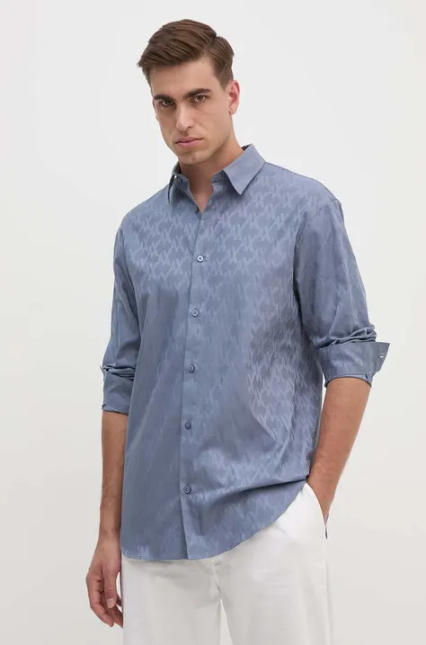 Bavlnená košeľa Armani Exchange pánska, regular, s klasickým golierom, 6DZCL1 ZN5XZ