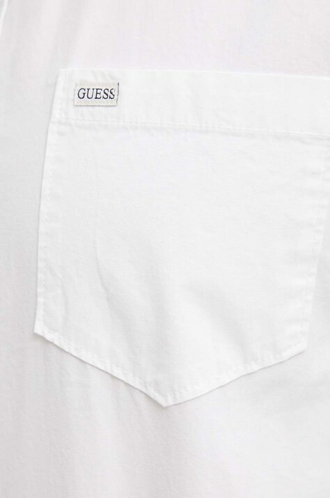 Бавовняна сорочка Guess Jeans — AW24-KDM03Z, білий — фото 5