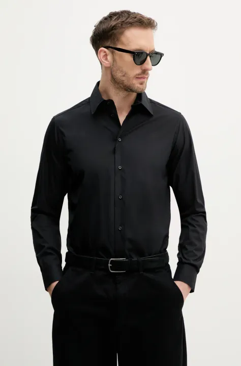 United Colors of Benetton camicia uomo colore nero  5X3LUQ049