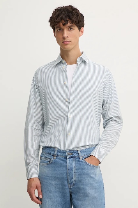 Pamučna košulja United Colors of Benetton za muškarce, boja: bijela, regular, s klasičnim ovratnikom, 53ZDUQ04A