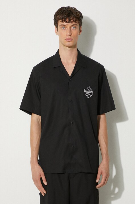 Košile Carhartt WIP Ablaze Shirt pánská, černá barva, relaxed, I033690.K02XX