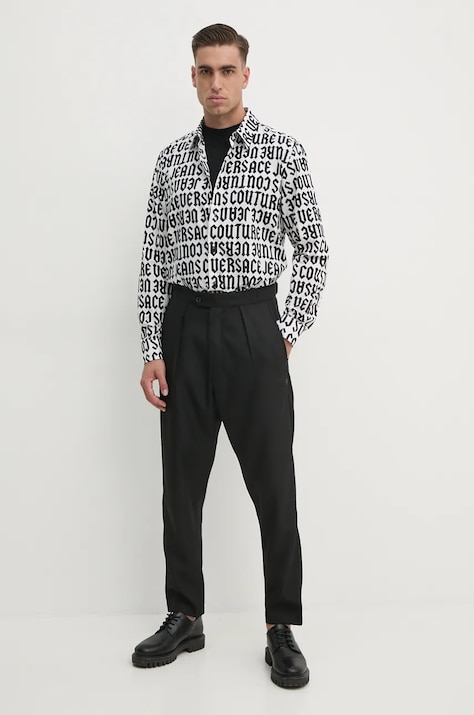 Бавовняна сорочка Versace Jeans Couture — AW24-KDM078, білий — фото 2