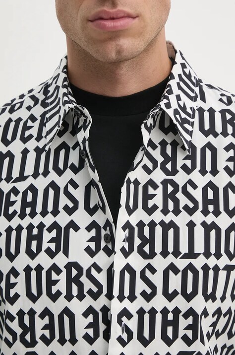 Бавовняна сорочка Versace Jeans Couture — AW24-KDM078, білий — фото 5