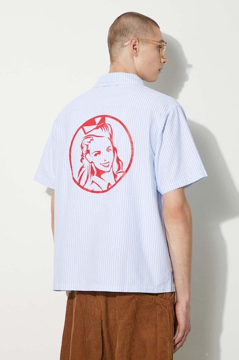 Bavlnená košeľa ICECREAM Diner Striped Shirt pánska, regular, s klasickým golierom, IC24220