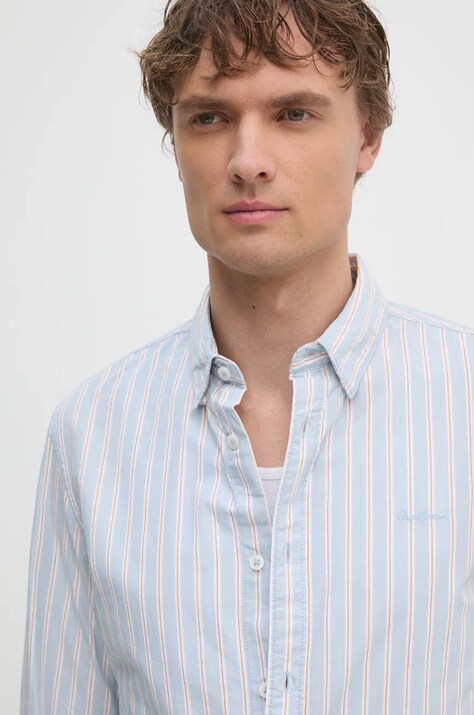 Pepe Jeans camasa din bumbac MARIUS barbati, cu guler button-down, slim, PM308561