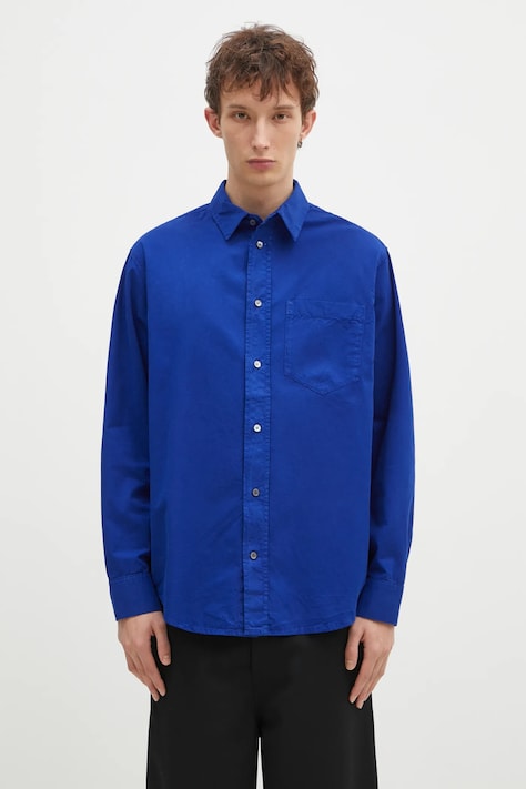 Wood Wood cămașă din bumbac Nico Shirt bărbați, cu guler clasic, relaxed, 12435300.1189