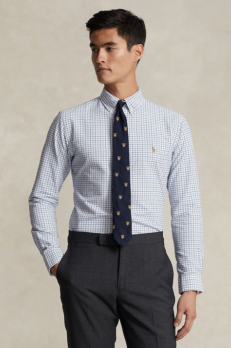 Polo Ralph Lauren pamut ing férfi, legombolt galléros, regular, 710922273