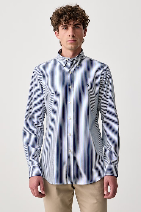 Polo Ralph Lauren Πουκάμισο ανδρικό βαμβακερό μπλε ριγέ 710929346