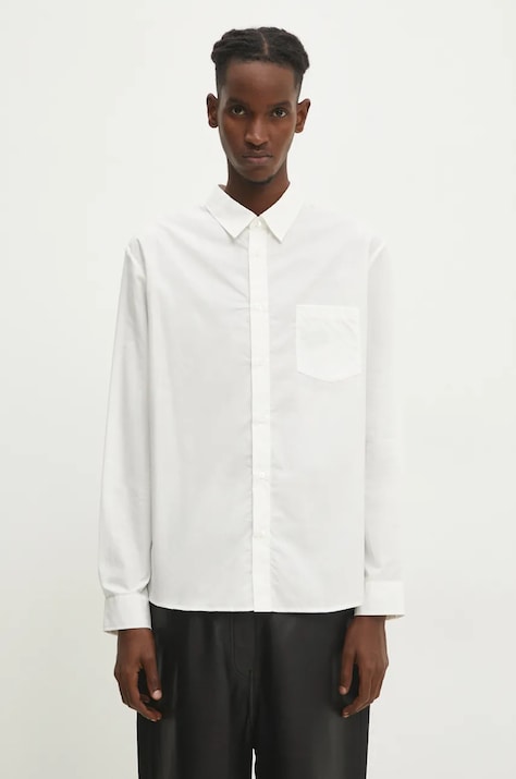Bavlněná košile A.P.C. Chemise Clement bílá barva, relaxed, s klasickým límcem, COEVD-H12512