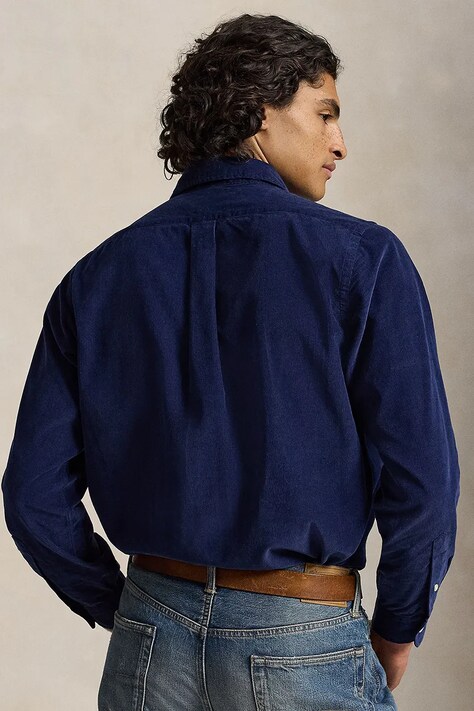 Polo Ralph Lauren сорочка чоловіча бавовняна 21W Corduroy — AW24-KDM0C3, темно-синій — фото 2