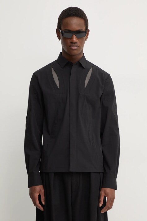 Košile Heliot Emil pánská, černá barva, slim, AW24.M.05.058.BLK01