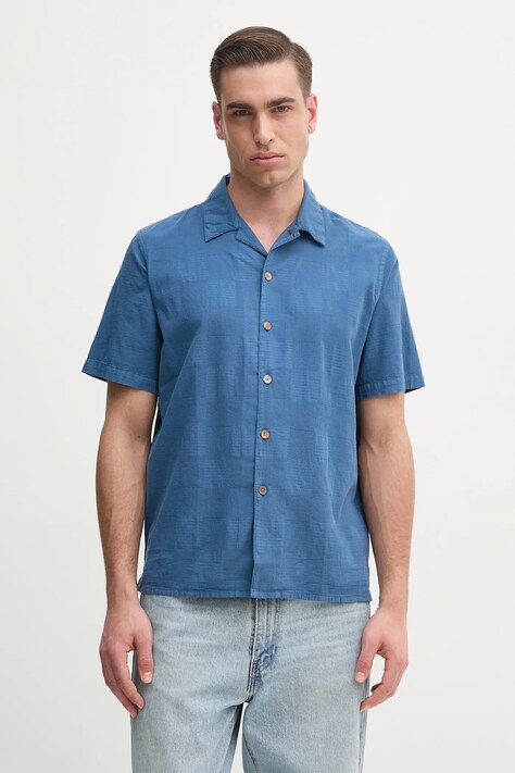 PS Paul Smith koszula bawełniana męska kolor niebieski regular z kołnierzykiem klasycznym M2R.695U.P22251
